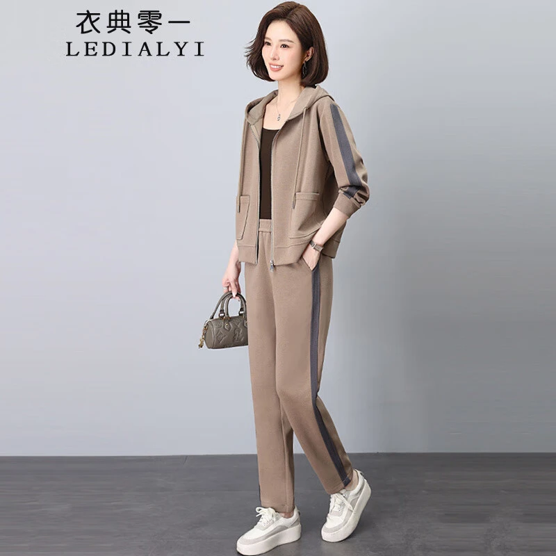时尚运动套装2025新款春秋季女装早秋减龄穿搭一整套妈妈两件套