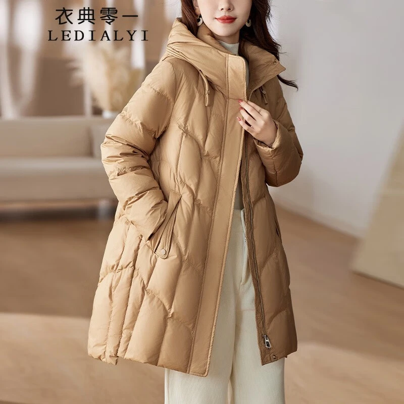 加厚鹅绒羽绒服女中长款时尚减龄中年妈妈遮肉显瘦大牌保暖冬外套