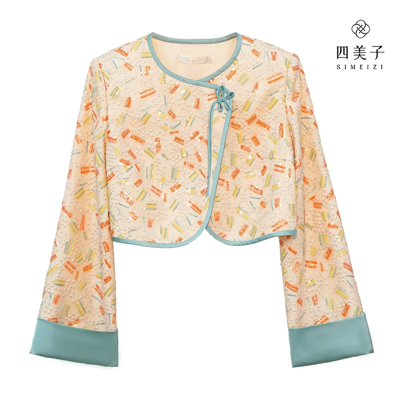 四美子玉芊芊秋季上衣短款外套新中式国风女装新款气质原创设计