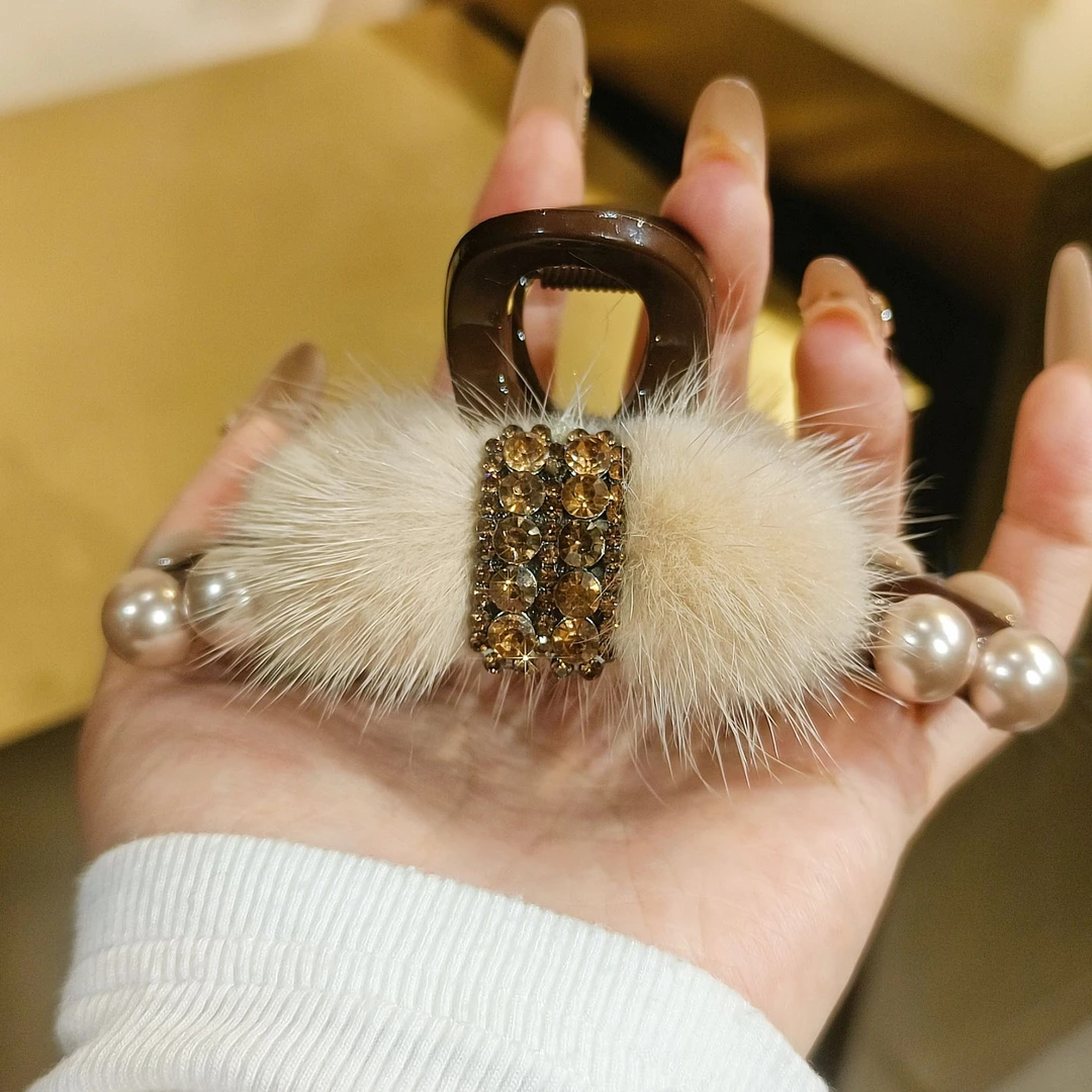 A1139新款韩版毛毛抓夹时尚百搭简约气质秋冬款大抓夹