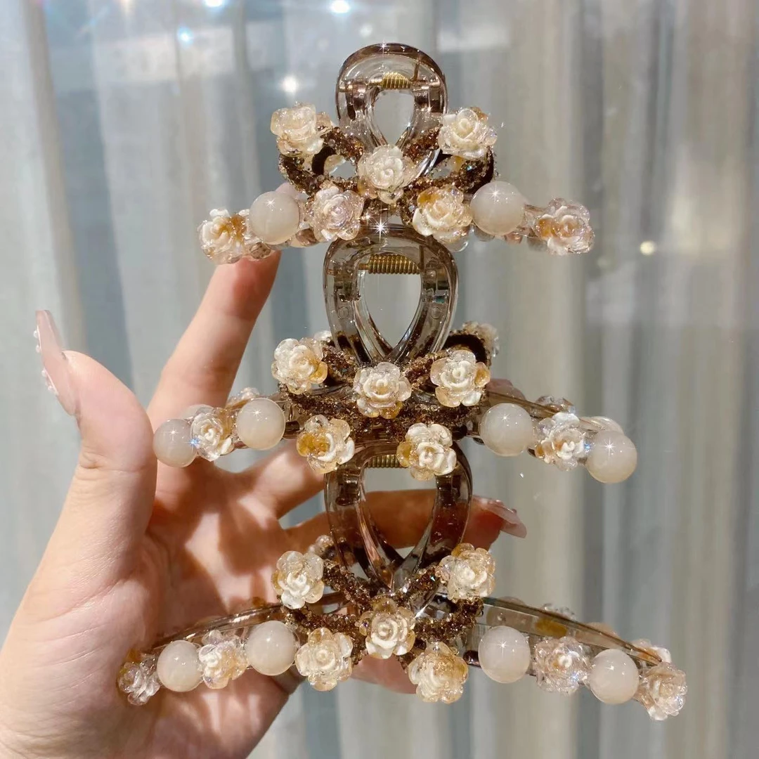 A1087秋冬新款蝶恋花蝴蝶抓夹时尚设计简约韩版百搭