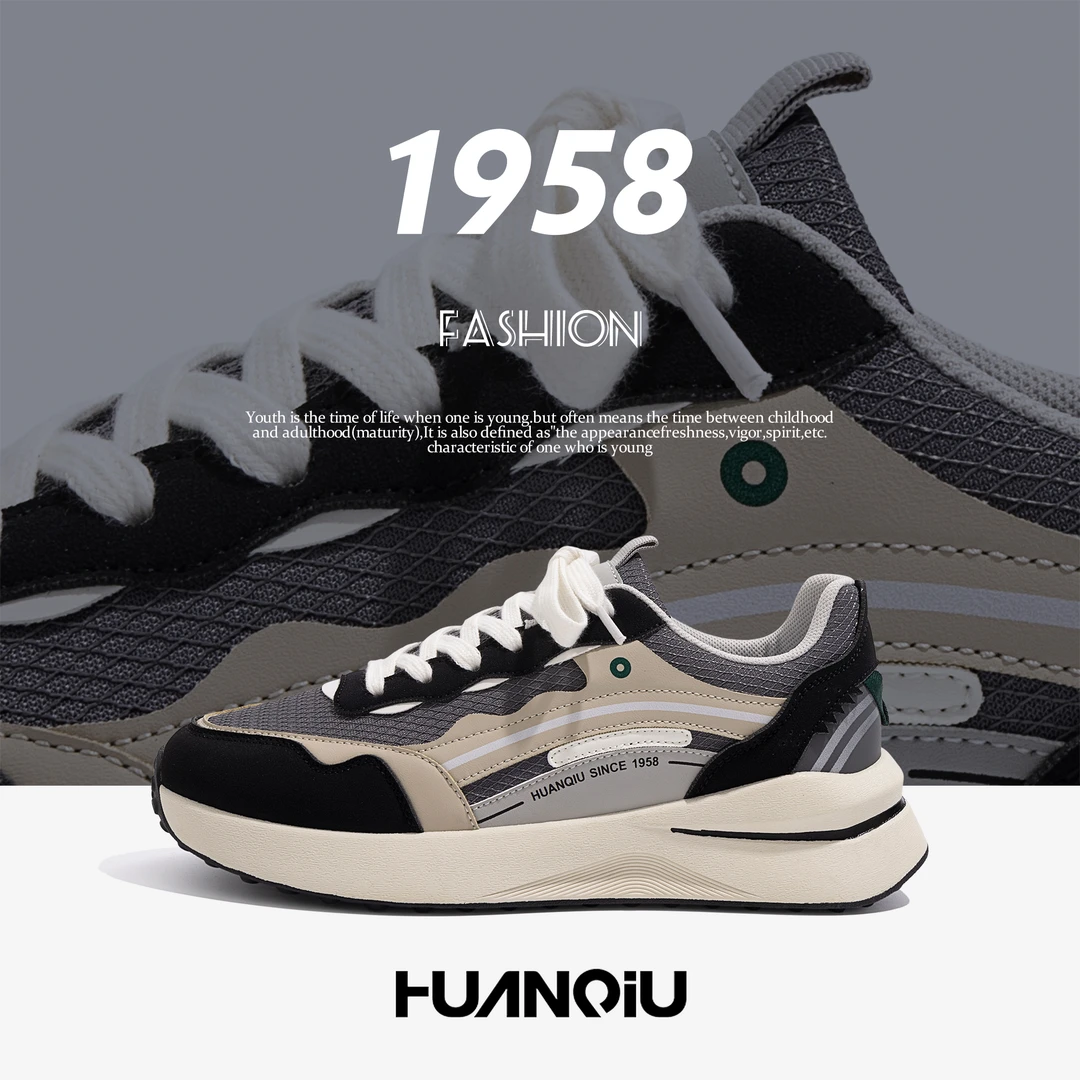 环球男鞋网面运动鞋2025夏季新款百搭鞋子潮流休闲轻便透气潮鞋男