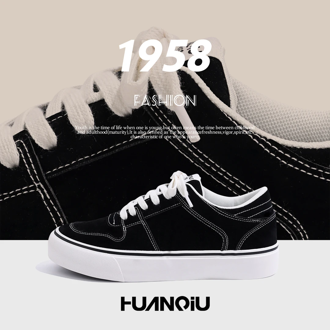 环球小黑鞋男2025春新款百搭爆款轻便鞋子男休闲厚底显高时尚板鞋