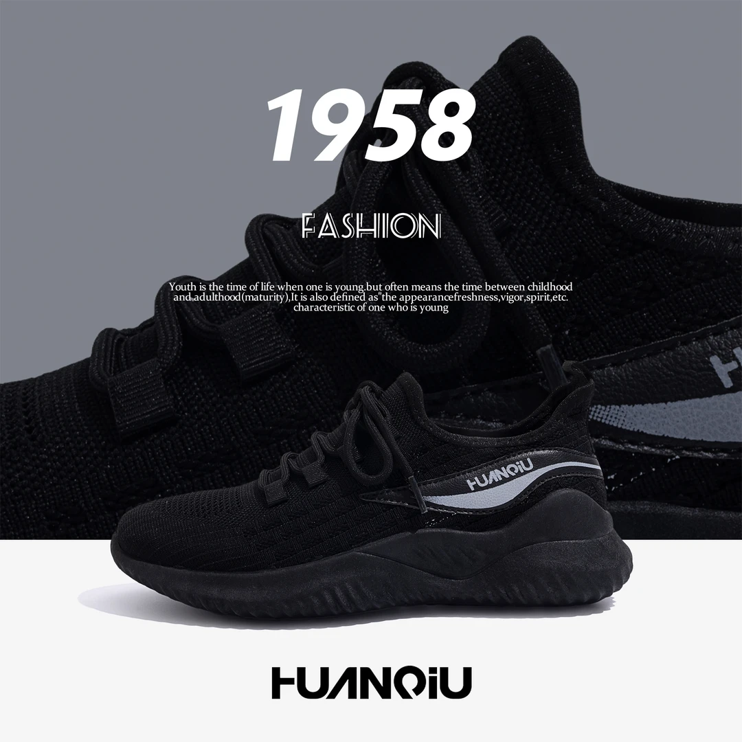 环球情侣款透气飞织鞋2025新款夏季网面轻便男鞋休闲跑步运动鞋