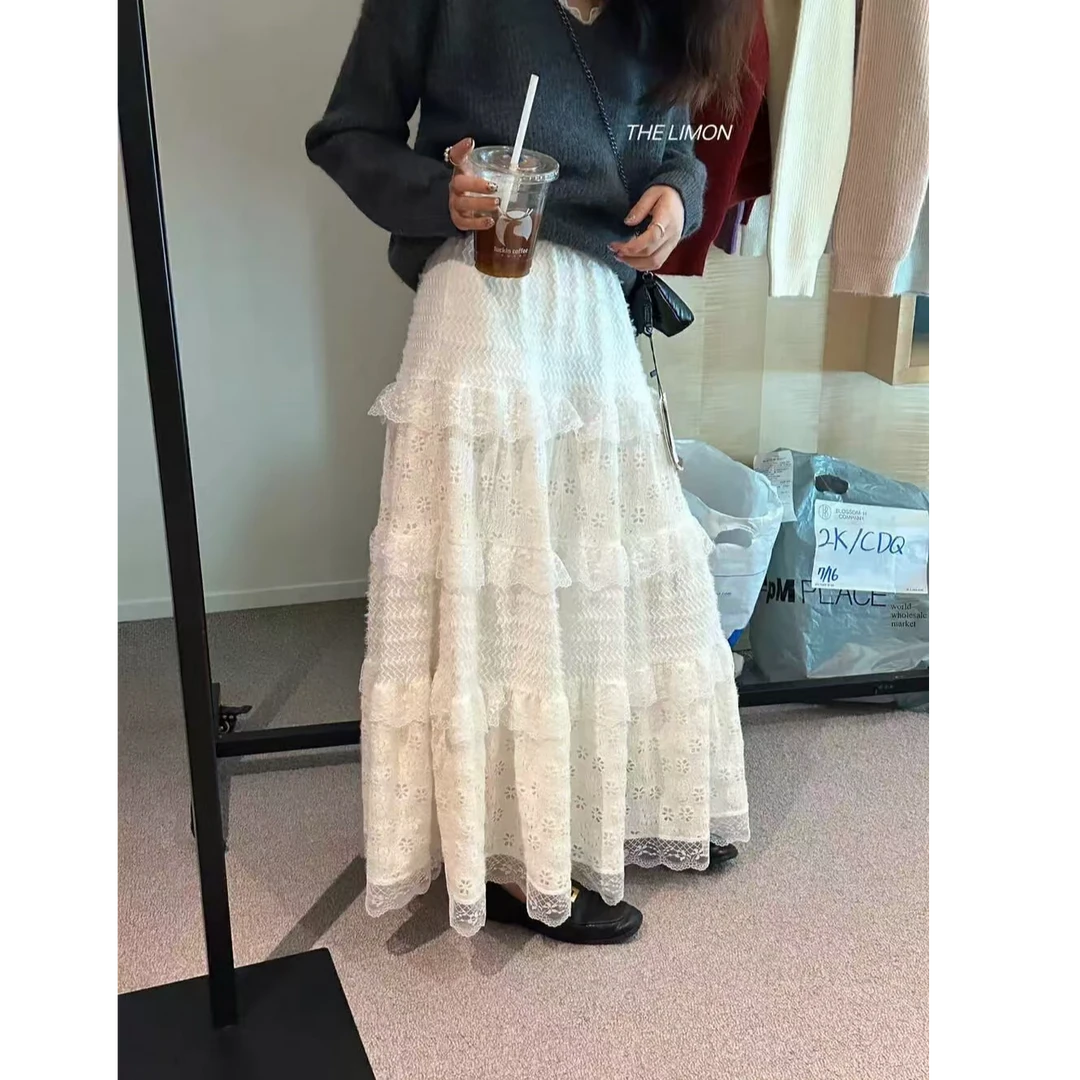 2519•仙女半裙 BQ# 秋冬韩系松紧腰简约百搭加绒半裙•