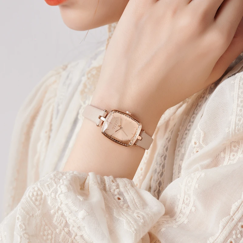 聚利时手表女高级感时尚简约气质2025新款长方形防水石英表腕表