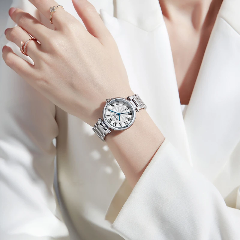 【官方正品】聚利时手表女款爆款2025新款钢带女士腕表时尚百搭腕表