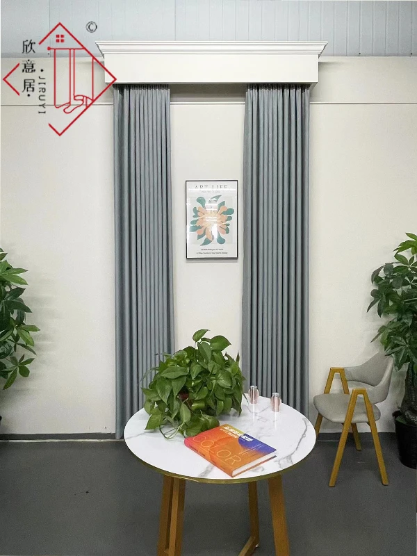 003意居高精密轻奢暗纹提花肌理纹高端定制窗帘客厅阳台卧室窗帘