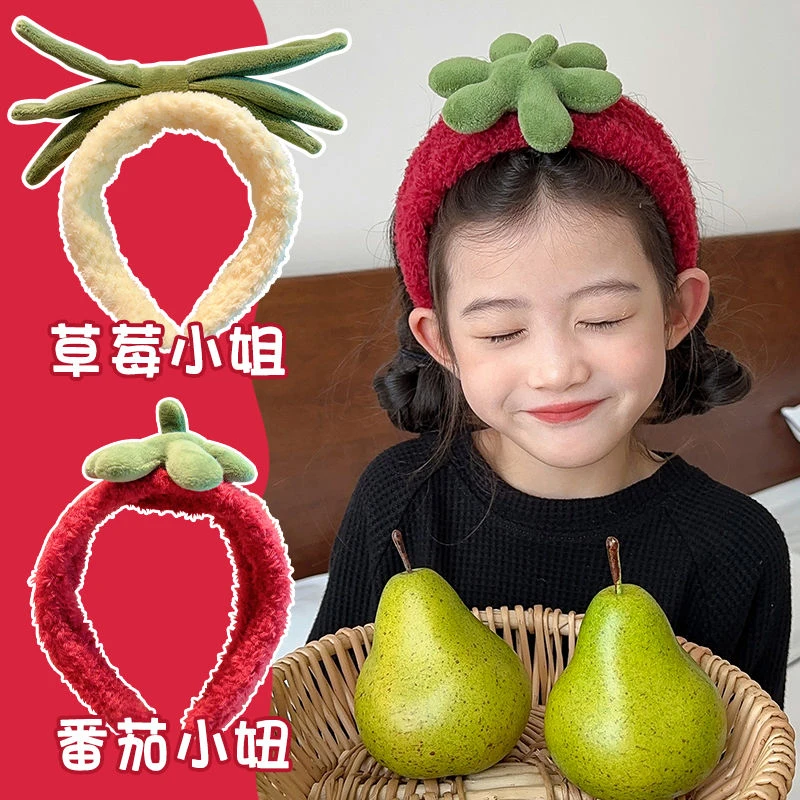 儿童秋冬新款发箍小女孩甜美超萌毛绒头箍宝宝不勒头洗脸发卡发带