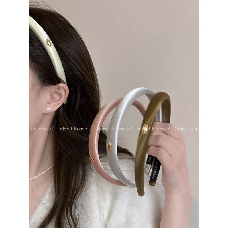 法式金标发箍女夏天2024新款高级感压发洗脸发捆气质发卡头窟发饰