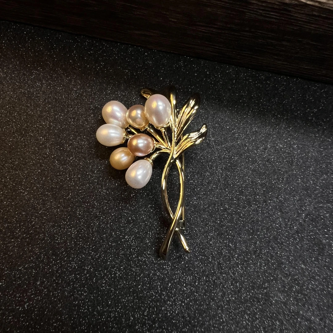 合金合成锆石胸针 1525七色花 胸针LXT0293H
