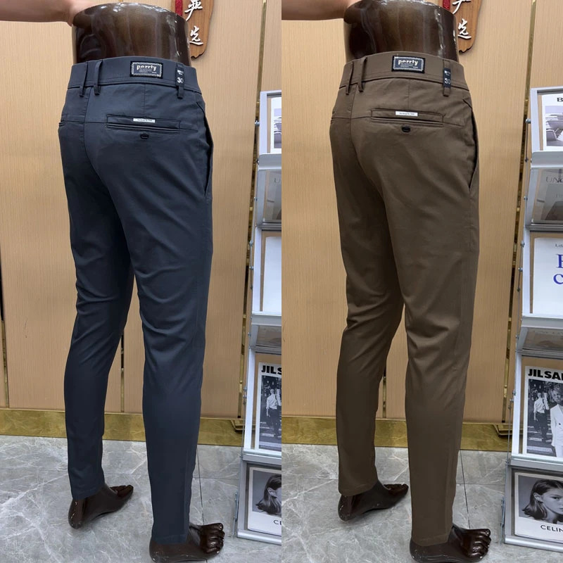 秋季男士商务休闲裤韩版潮流百搭修身长裤轻奢高端潮牌男裤
