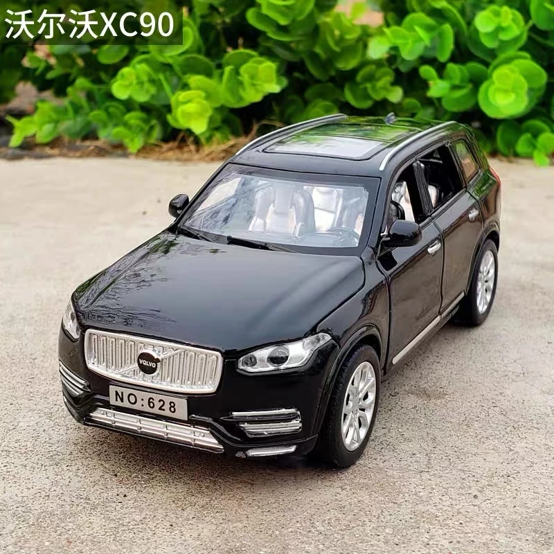 1:32 沃尔沃XC90合金车模型仿真小汽车车载摆件儿童声光玩具礼物