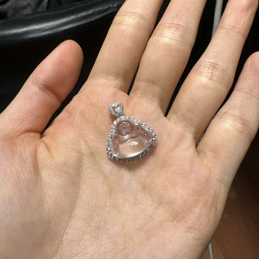 天然石性质玉佛公吊坠