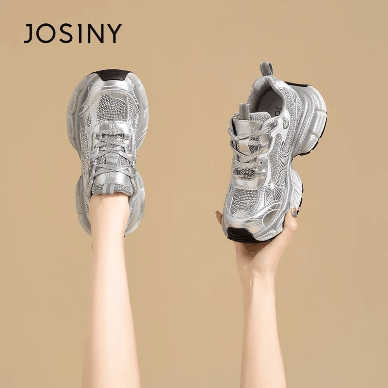 卓诗尼厚底老爹鞋女2024新款夏季松糕底学生百搭小个子休闲运动鞋