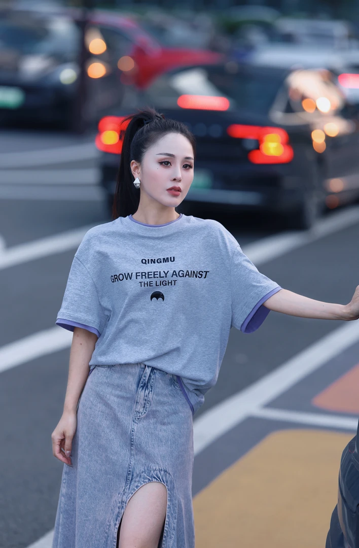 QM短袖牛仔时尚百搭