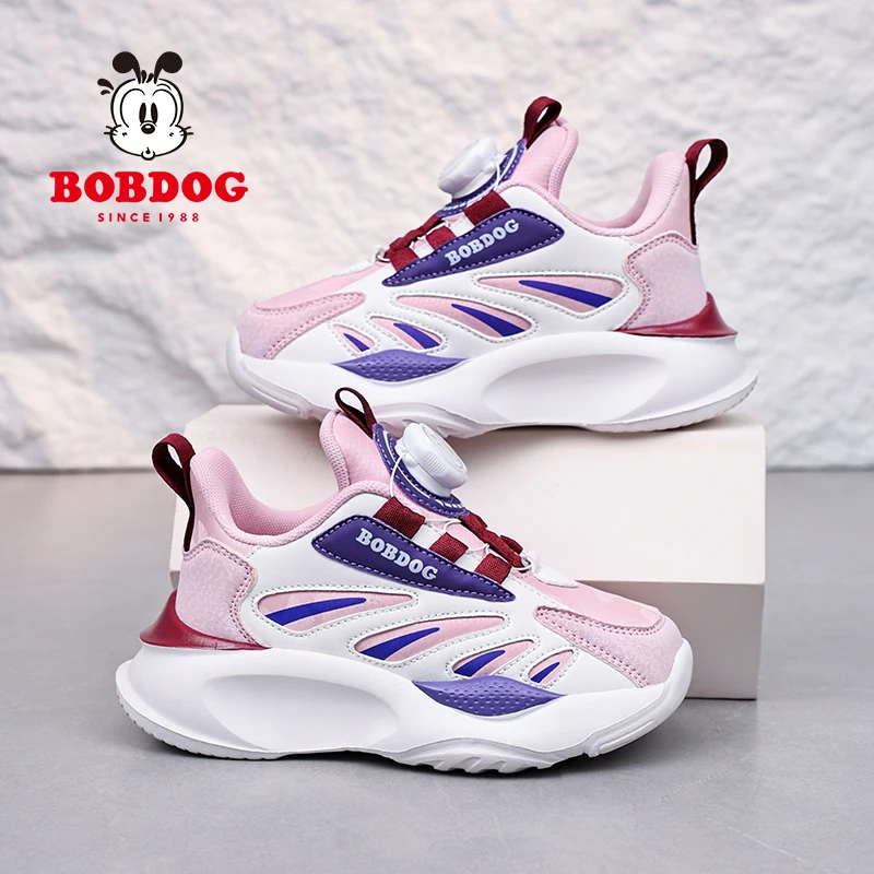 巴布豆男女童运动鞋春秋皮面二棉儿童防水小学生百搭防滑休闲K178