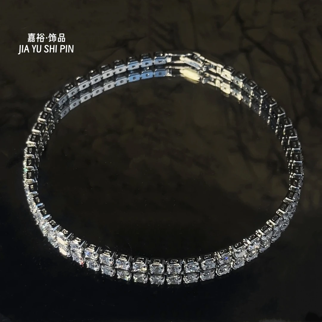 合金手链 合金手链 手链银色简约百搭素链饰品a006