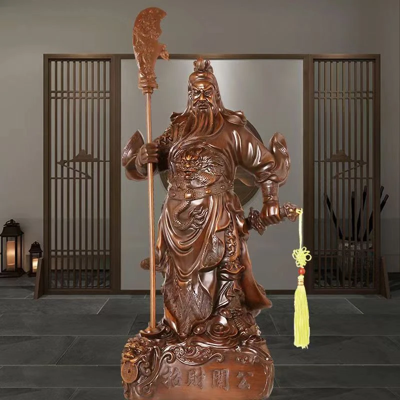 招财关公长30高70客厅家居招财摆件店铺做生意商铺开业办公室送礼