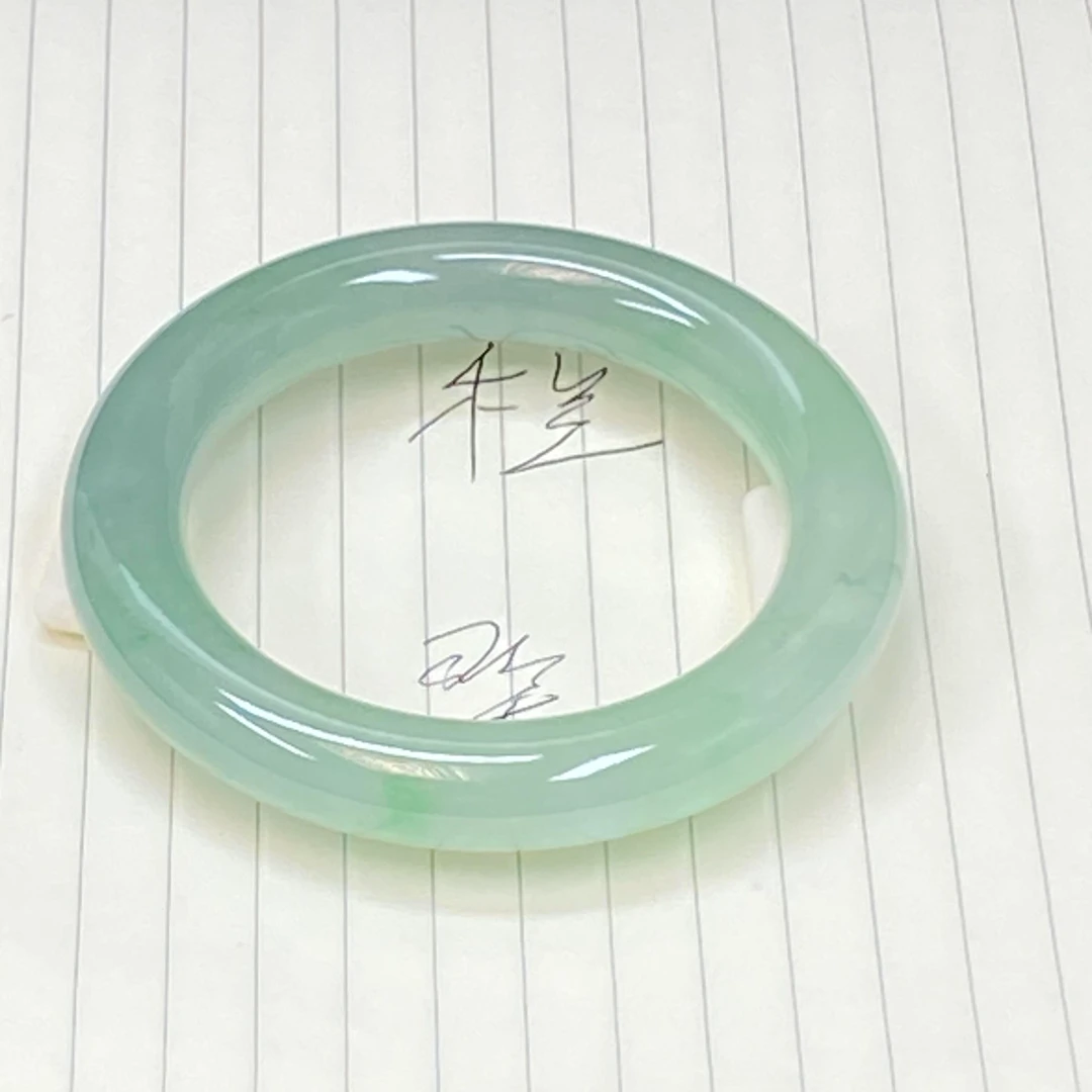 正品高货晴水圆条玉镯冰透天然玉髓玛瑙冰油青手镯女款多样性发一