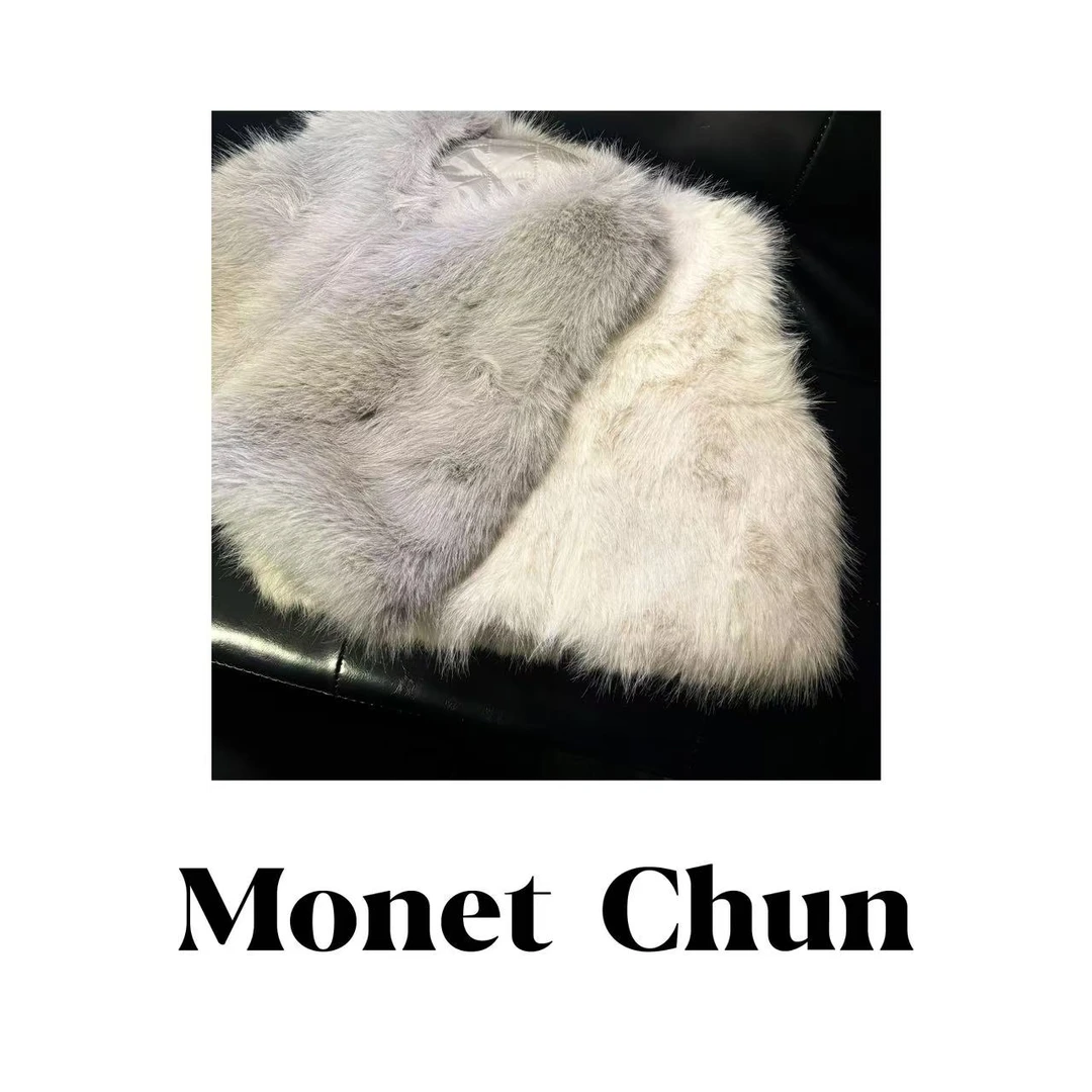 Monet Chun—2024年新款韩版冬季女童毛茸茸马甲纯色小背心 31702