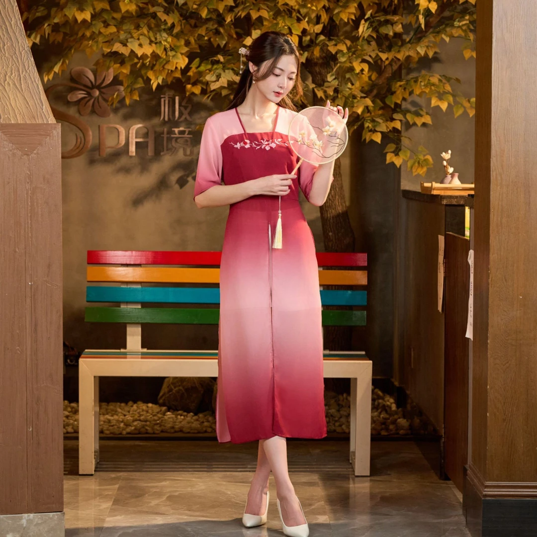 棠越中式仙气国风禅意足浴技师工作服美容院采耳SPA按摩套装5201