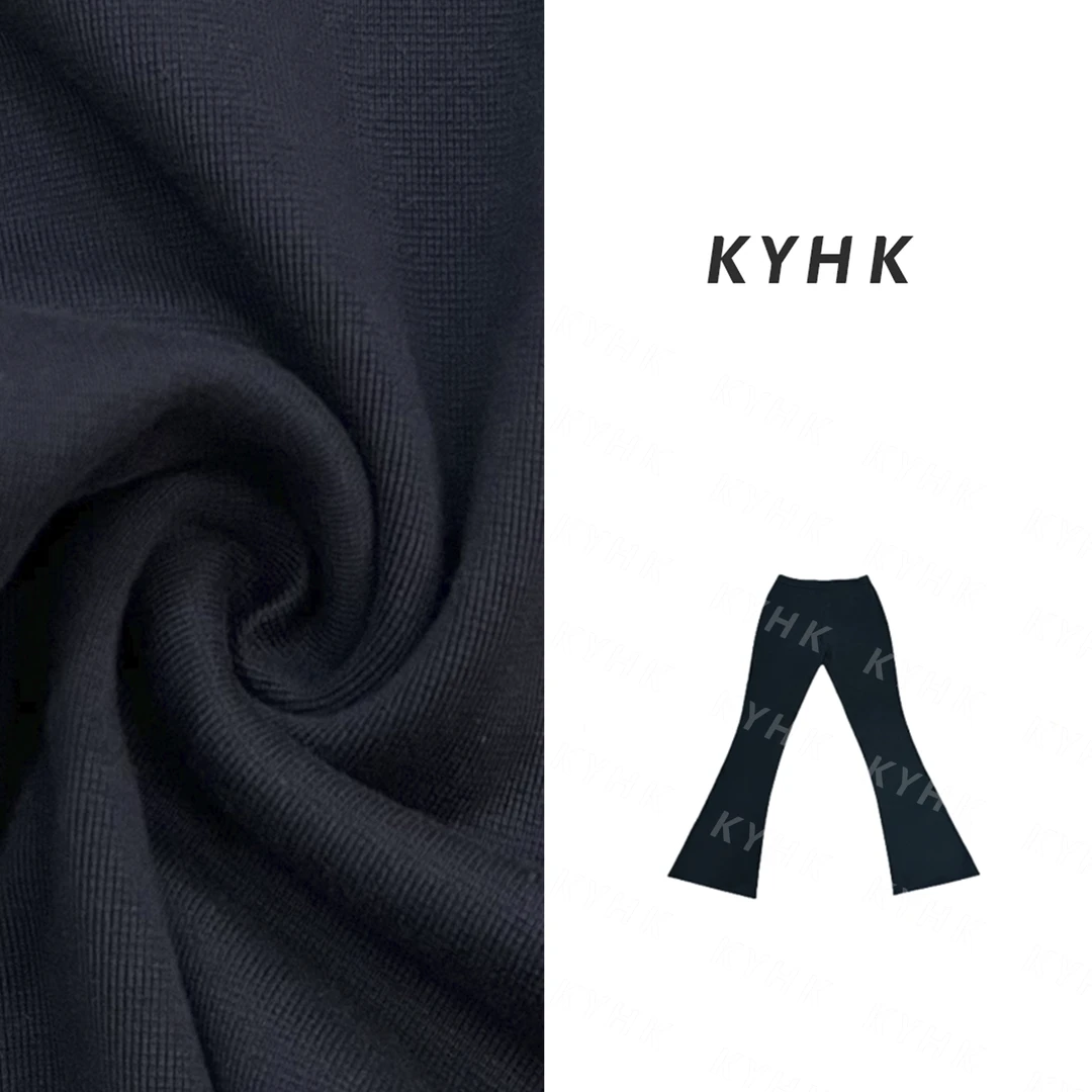 KYHK休闲百搭纯色吊腿版加绒马蹄裤241140