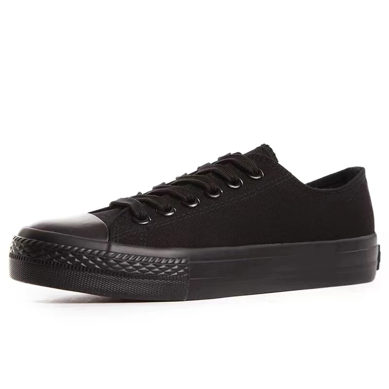 KYHK经典低帮全黑百搭款帆布鞋240732