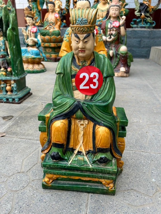 琉璃三彩天官高度56厘米