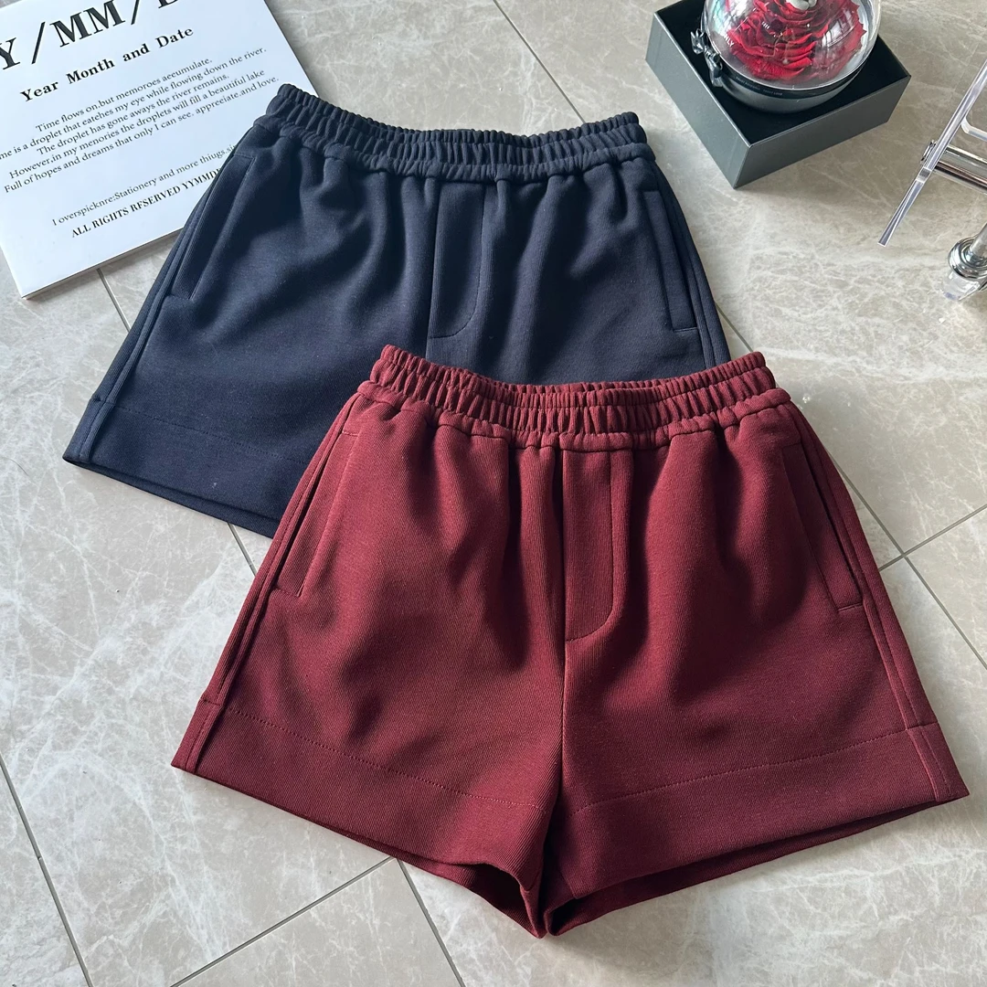 清【巨百搭】2024早秋新款高腰显瘦百搭阔腿三分短裤Y331