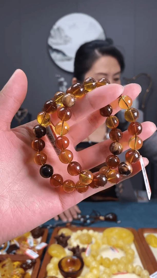 【闪购商品】琥珀手串未镶嵌10m+手串（多样式发其一）