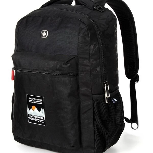 瑞士军刀SUISSEWIN背包简约旅行大容量学生包男款双肩包5901