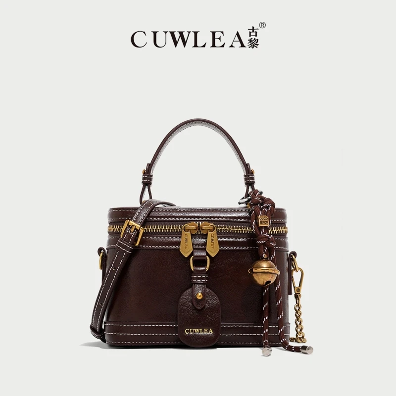 【CUWLEA/古黎】新款盒子包单肩斜挎手提包GL-9013（送礼盒）