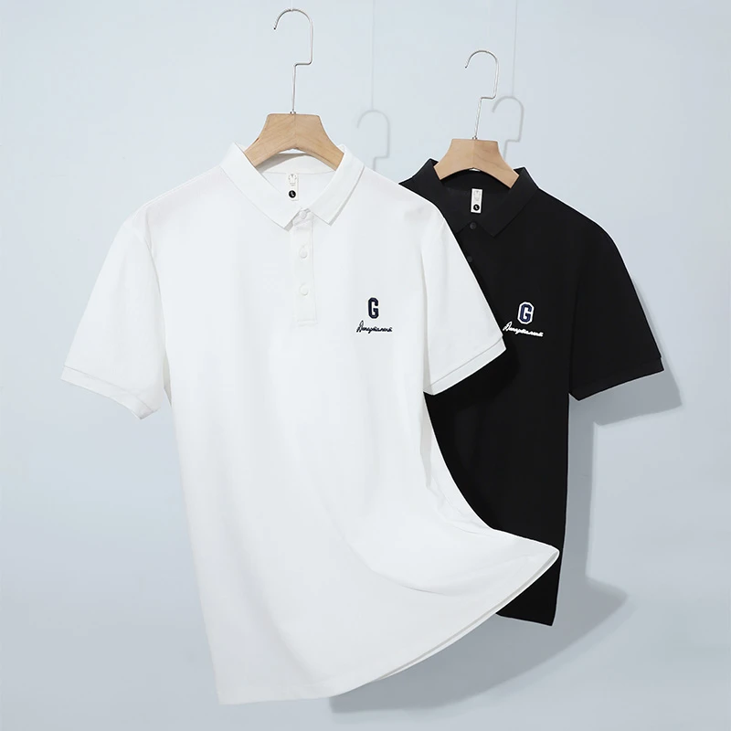 凉感索罗娜春夏款纯色POLO衫百搭男士休闲商务透气翻领半袖男8137