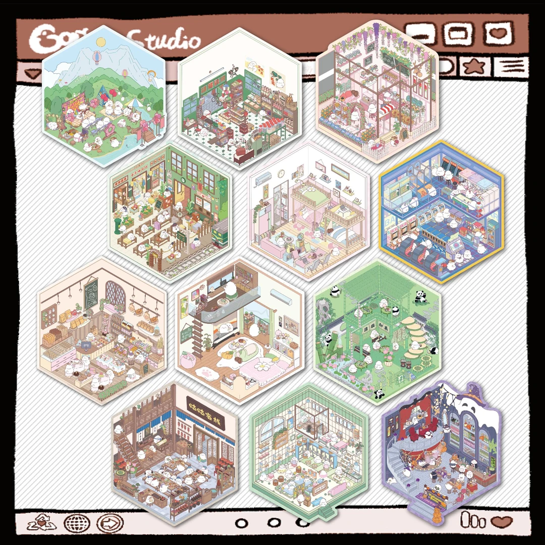 咕鸪鸡工坊现货套装-造景贴纸正版原创高品质优质礼物