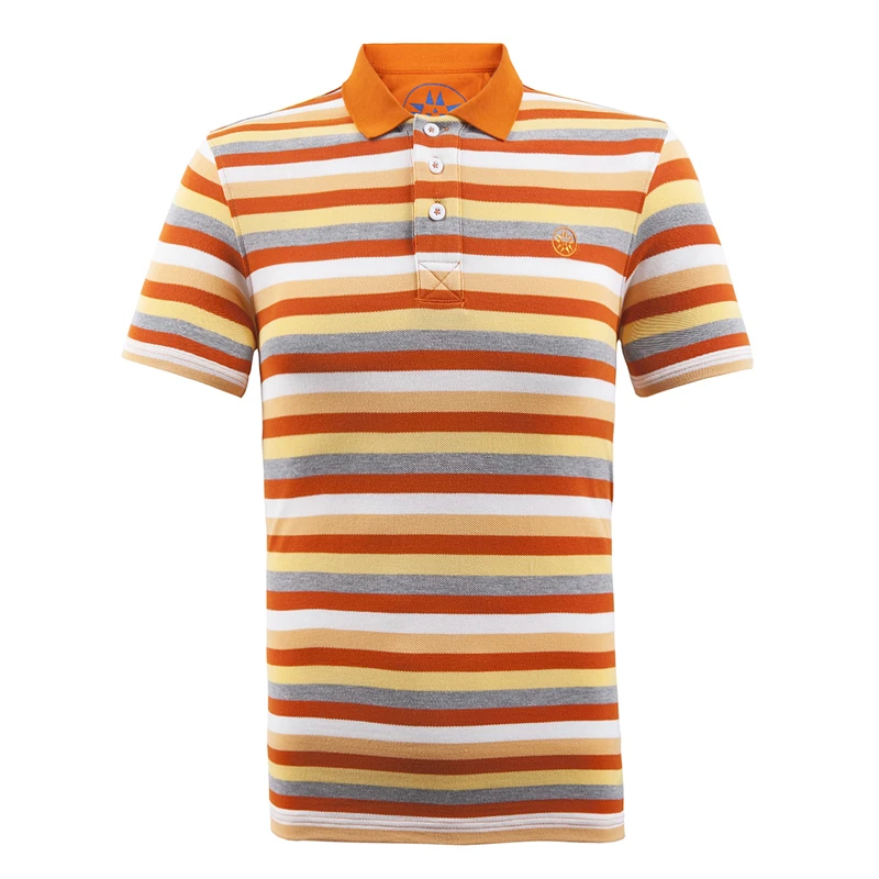 男士棉质翻领条纹Polo衫