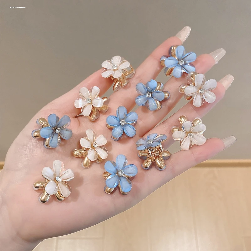 百搭超仙日常花朵小抓夹气质甜美质感发饰简约少女ins夏季清新温