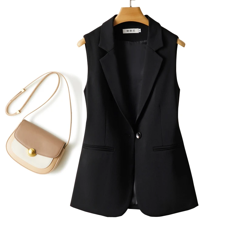 垂感西装马甲女士春秋2025新款韩版气质显瘦职场百搭时尚马夹外套