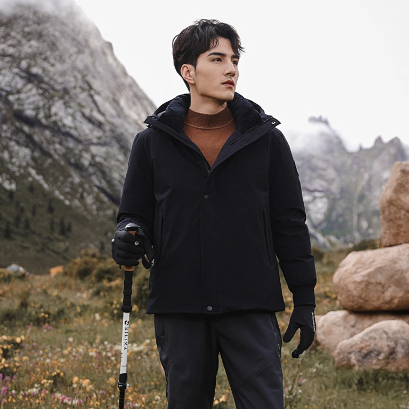 羽物出品男装短款羽绒服2024新款冬季通勤户外行政外套