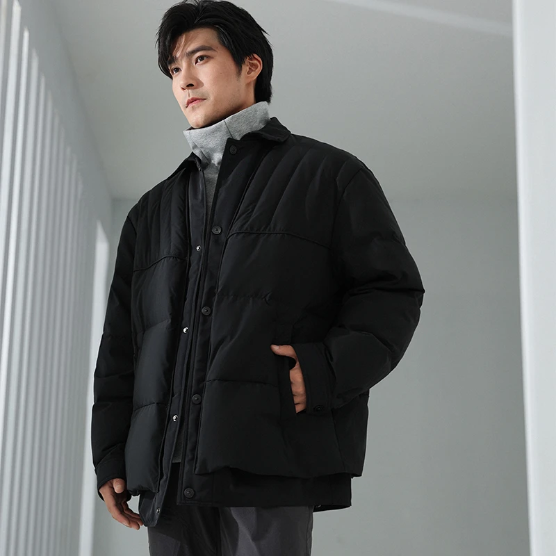羽物出品男装城市穿型系列年新款高端爆款白鹅绒冬季羽绒服