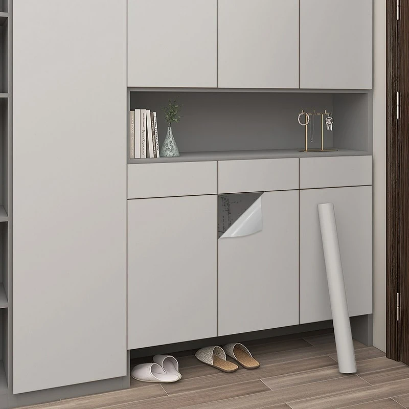 肤感柜子贴纸自粘防水防霉防潮墙纸鞋柜装饰改色贴膜家具翻新贴纸