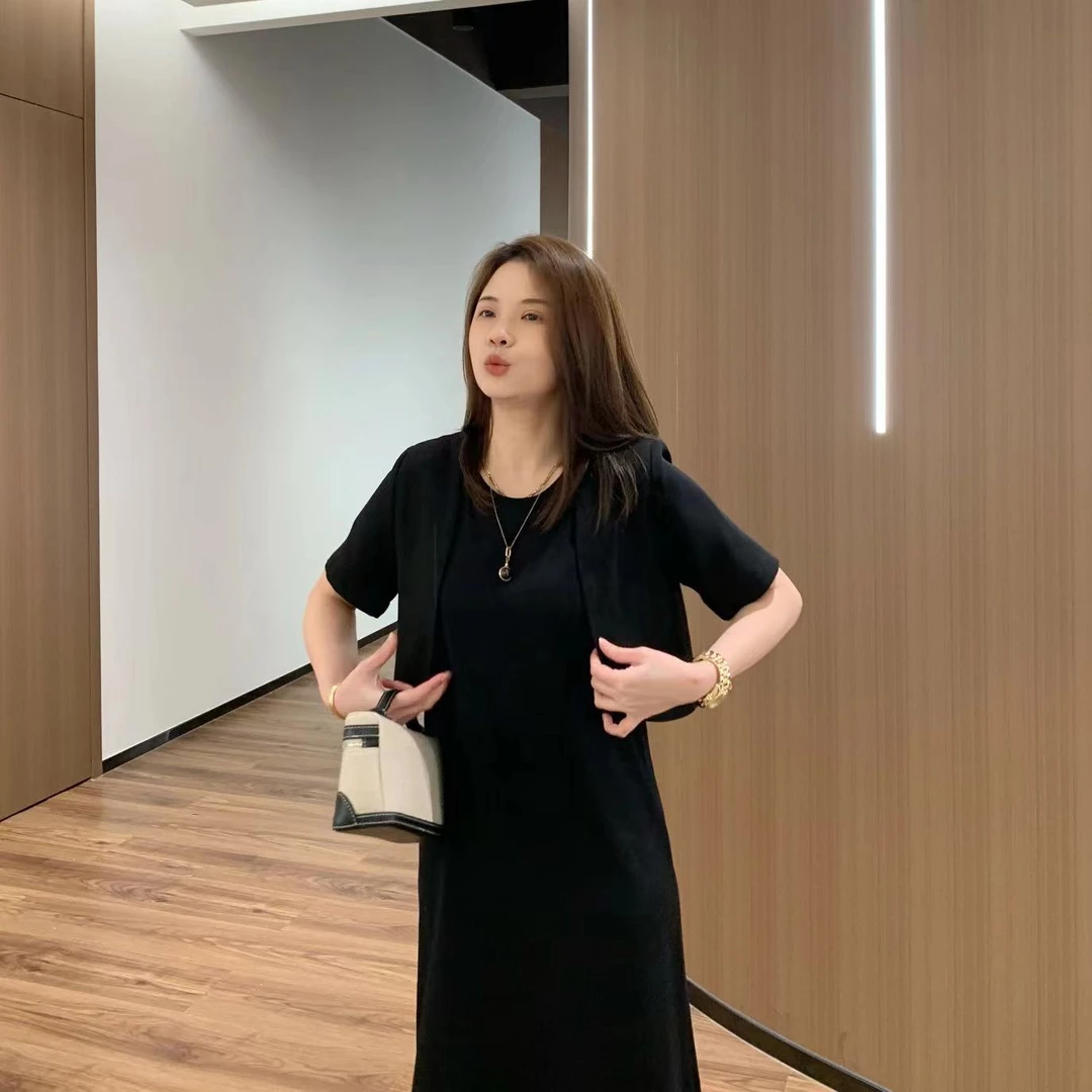 【折扣】YO定制春夏百搭短款西服短款小坎肩外套配吊带裙外搭开衫