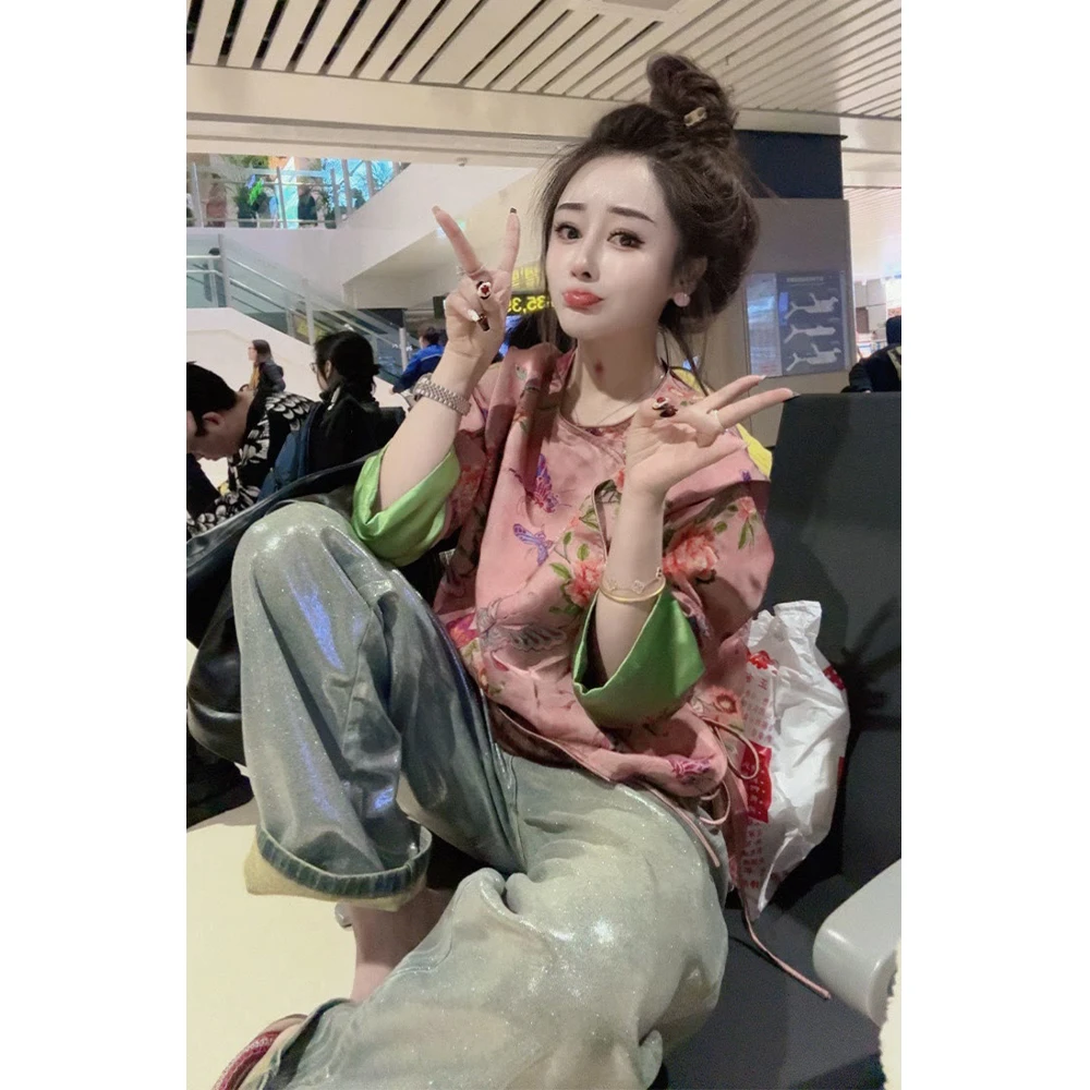 新中式唐装国风女装高级感超好看粉色盘扣衬衫外套2025新款早春款