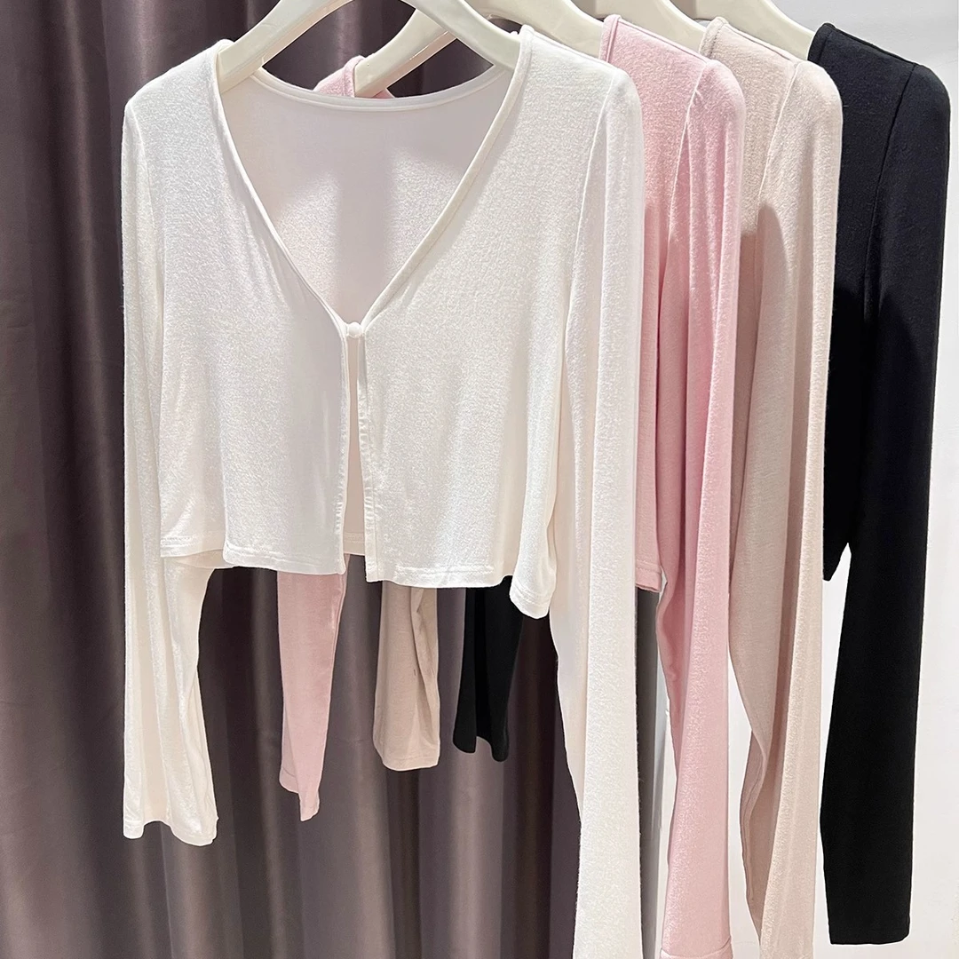 芯娇晴吊带外搭开衫女冰丝空调衫防晒披肩夏配裙子法式小坎肩罩衫