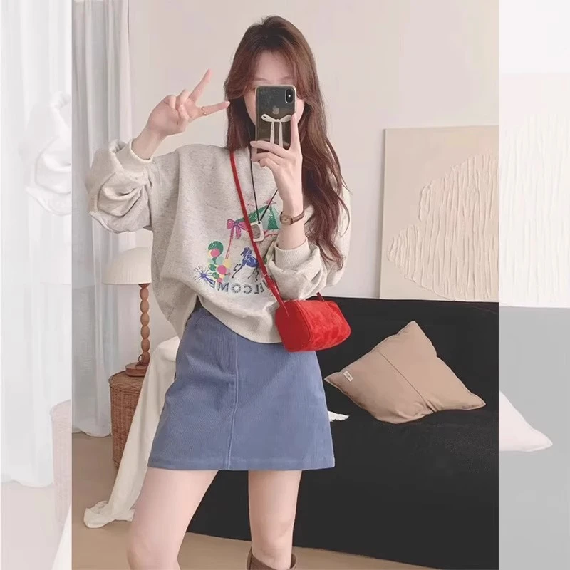 芯娇晴早秋韩版2024爆款小个子短款卫衣女春秋款洋气独特别致上衣