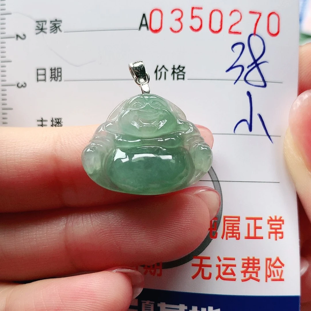 翡翠颈饰银S925镶嵌缅甸翡翠