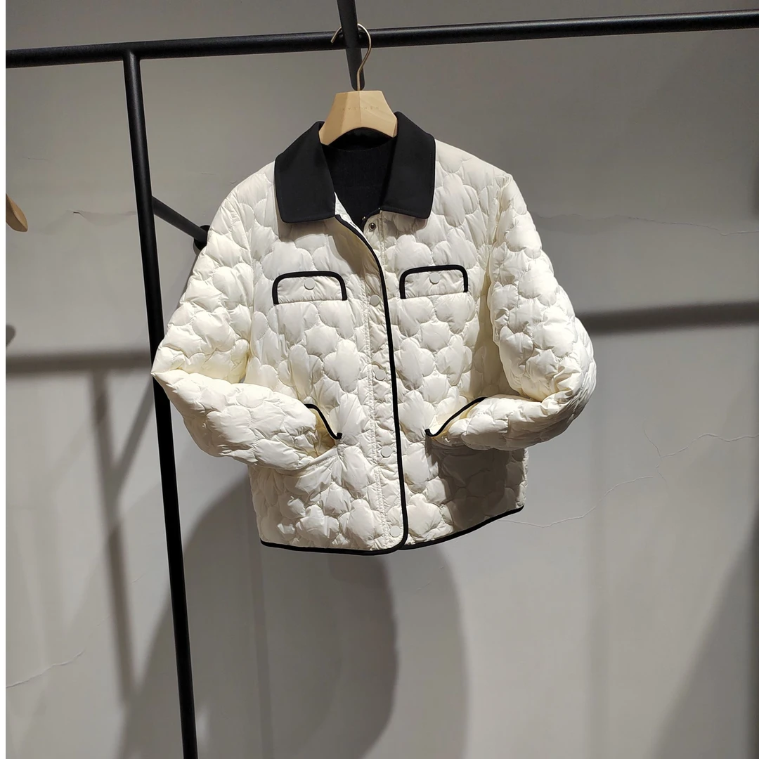 冬季拼接短款外套