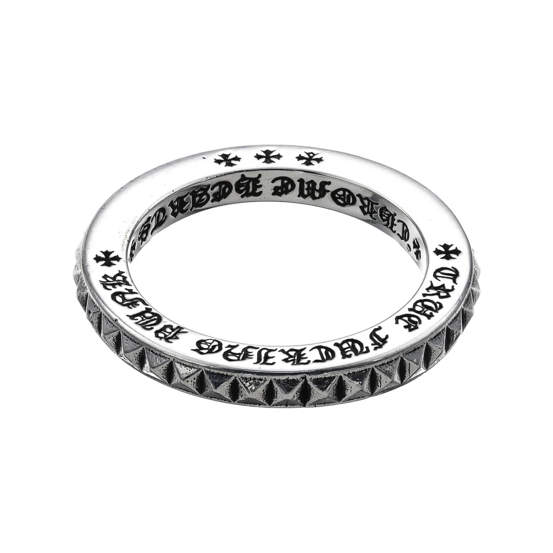 99新 克罗心 Chrome Hearts TFP朋克金字塔3MM戒指