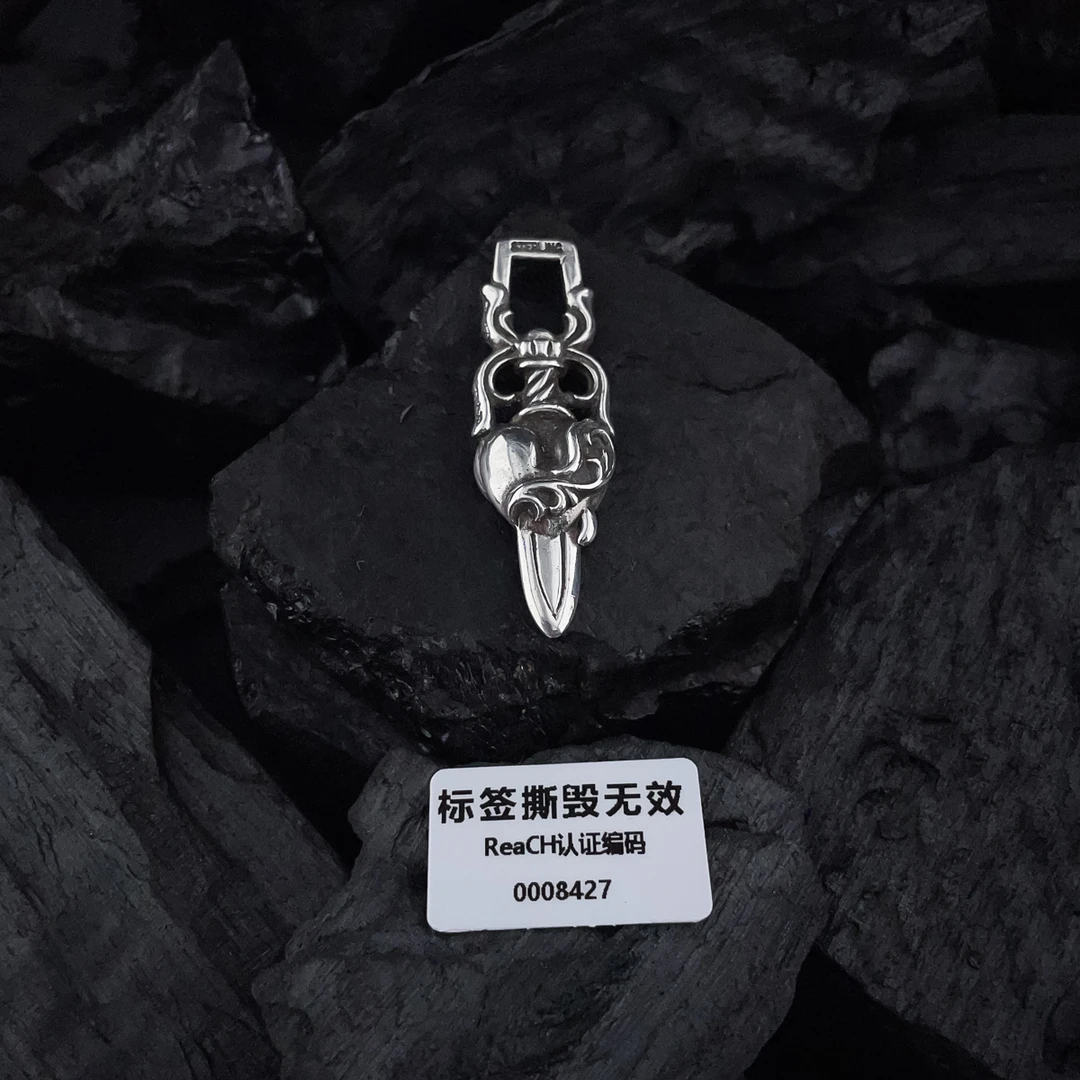 【4cm/A+】正品克罗心Heart Dagger方头桃心宝剑吊坠/8427/公价5500