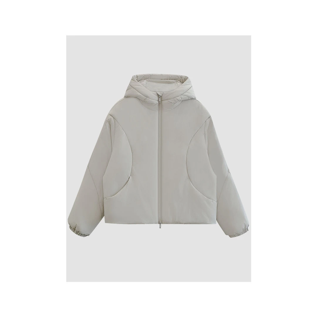 连帽棉服 秋冬休闲宽松保暖加厚百搭连帽棉服